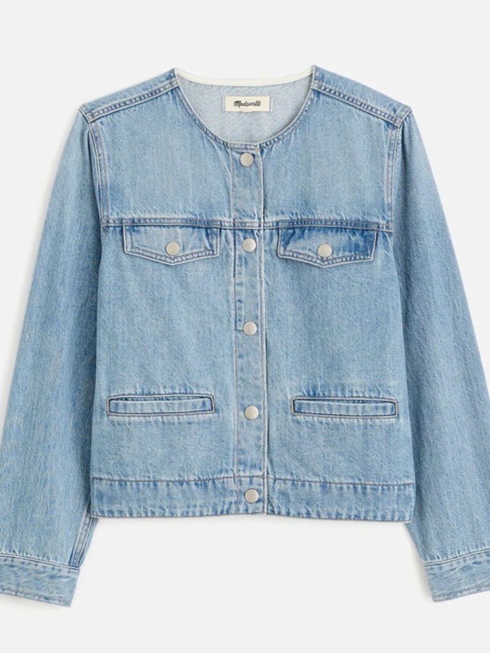 Madewell Cinched Lady Jacket in Ashbury Wash: Airy Denim- NWOT denim jacket - Picture 3 of 6